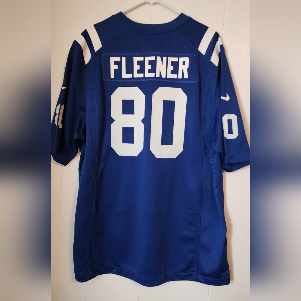 Nike NFL Indianapolis Colts Eric Fleener royal blue jersey| Men's Size XL